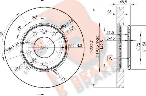 R Brake 78RBD23269 - Kočioni disk www.molydon.hr