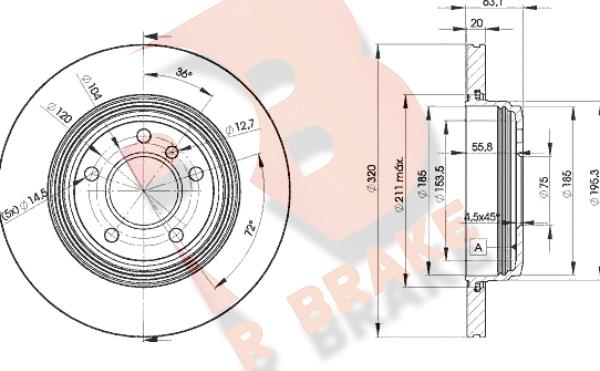 R Brake 78RBD23215 - Kočioni disk www.molydon.hr