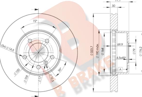 R Brake 78RBD23221 - Kočioni disk www.molydon.hr