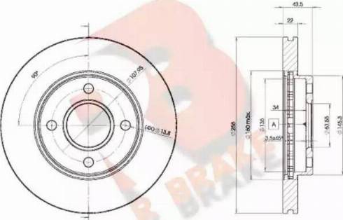 R Brake 78RBD23270 - Kočioni disk www.molydon.hr