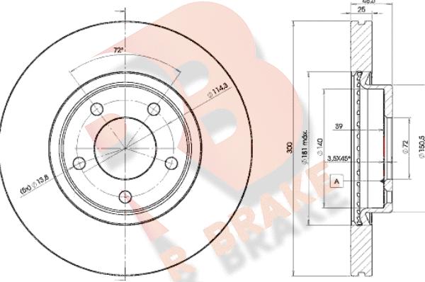 R Brake 78RBD23273 - Kočioni disk www.molydon.hr