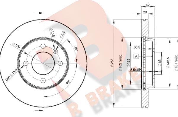 R Brake 78RBD23790 - Kočioni disk www.molydon.hr