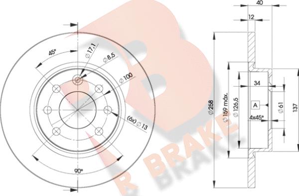 R Brake 78RBD22947 - Kočioni disk www.molydon.hr