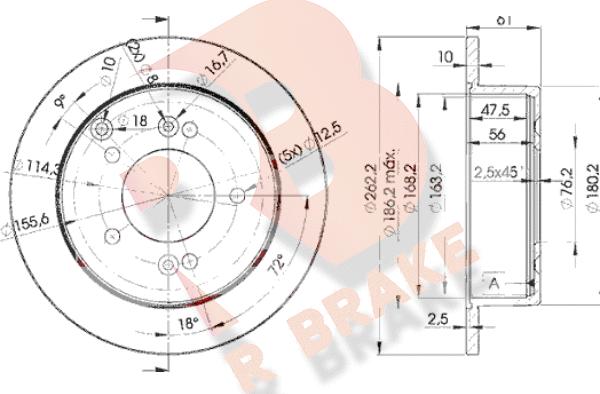 R Brake 78RBD22905 - Kočioni disk www.molydon.hr