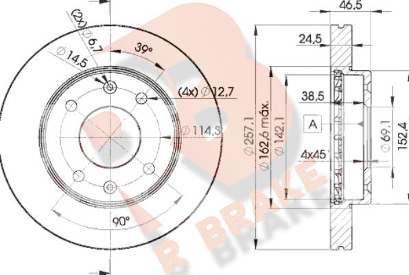 R Brake 78RBD22902 - Kočioni disk www.molydon.hr