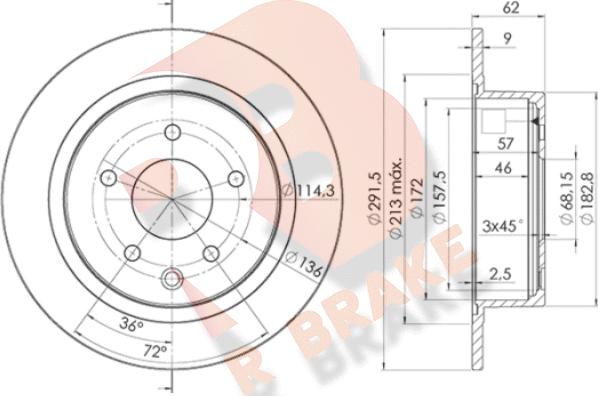 R Brake 78RBD22931 - Kočioni disk www.molydon.hr