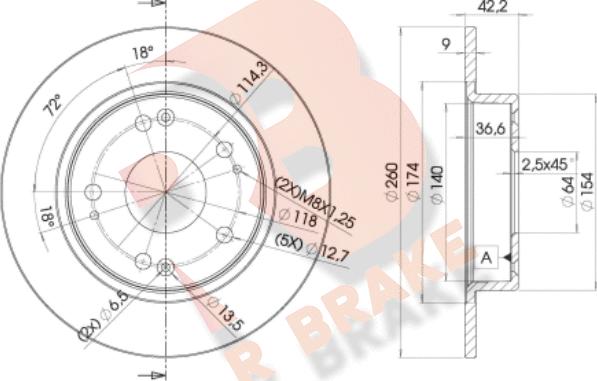 R Brake 78RBD22510 - Kočioni disk www.molydon.hr