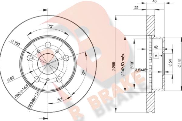 R Brake 78RBD22090 - Kočioni disk www.molydon.hr