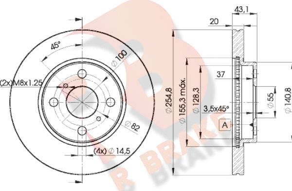 R Brake 78RBD22040 - Kočioni disk www.molydon.hr