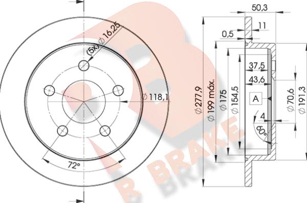 R Brake 78RBD22058 - Kočioni disk www.molydon.hr