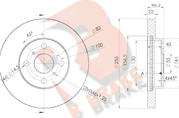 R Brake 78RBD22038 - Kočioni disk www.molydon.hr