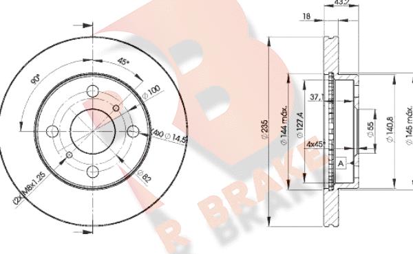 R Brake 78RBD22020 - Kočioni disk www.molydon.hr