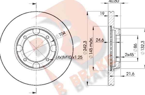 R Brake 78RBD22135 - Kočioni disk www.molydon.hr