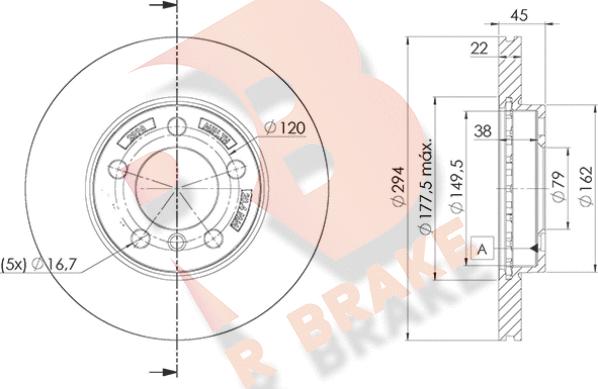 R Brake 78RBD22898 - Kočioni disk www.molydon.hr