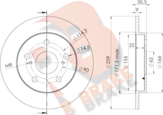 R Brake 78RBD22889 - Kočioni disk www.molydon.hr