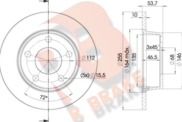 R Brake 78RBD22880 - Kočioni disk www.molydon.hr