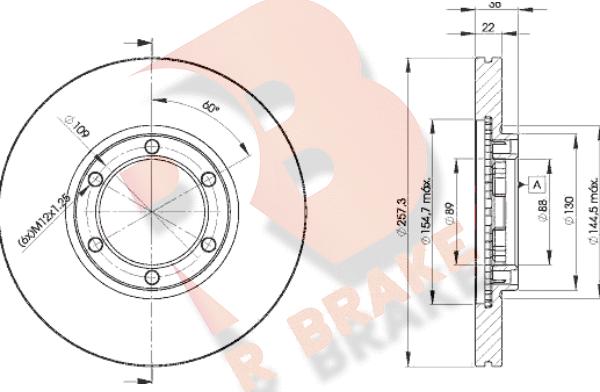 R Brake 78RBD22376 - Kočioni disk www.molydon.hr