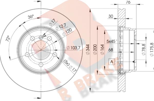 R Brake 78RBD22207 - Kočioni disk www.molydon.hr