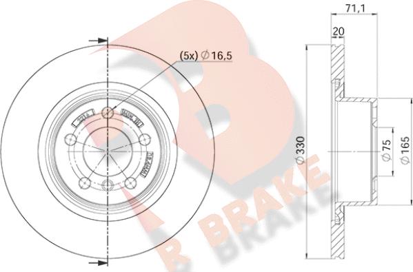 R Brake 78RBD22216 - Kočioni disk www.molydon.hr