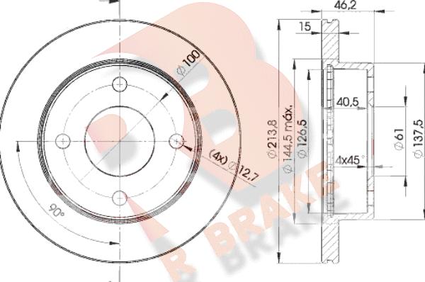 R Brake 78RBD22701 - Kočioni disk www.molydon.hr