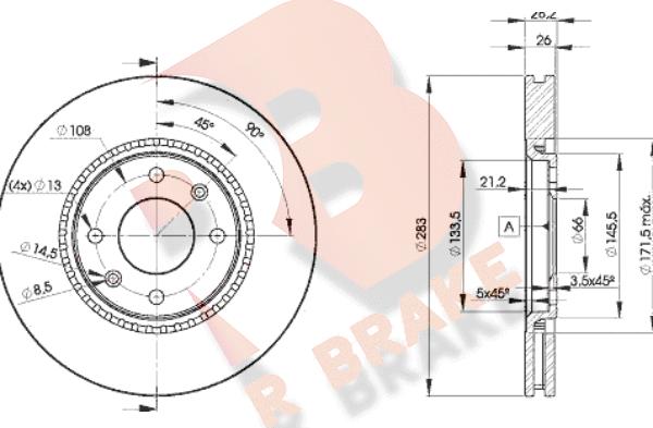 R Brake 78RBD27406 - Kočioni disk www.molydon.hr