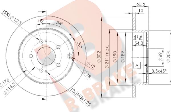 R Brake 78RBD27032 - Kočioni disk www.molydon.hr