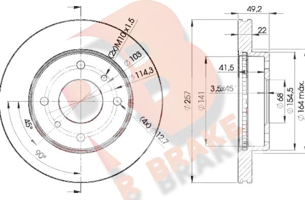 R Brake 78RBD27101 - Kočioni disk www.molydon.hr