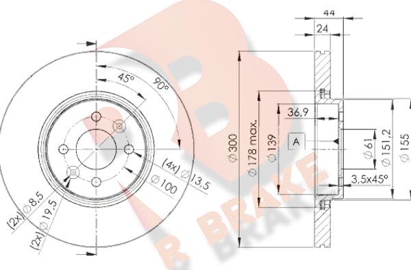 R Brake 78RBD27897 - Kočioni disk www.molydon.hr