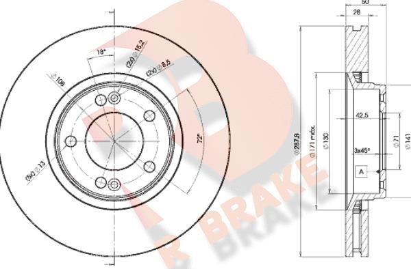 R Brake 78RBD27814 - Kočioni disk www.molydon.hr