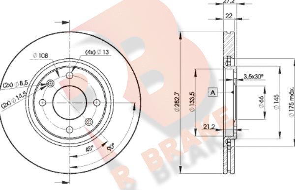 R Brake 78RBD27810 - Kočioni disk www.molydon.hr