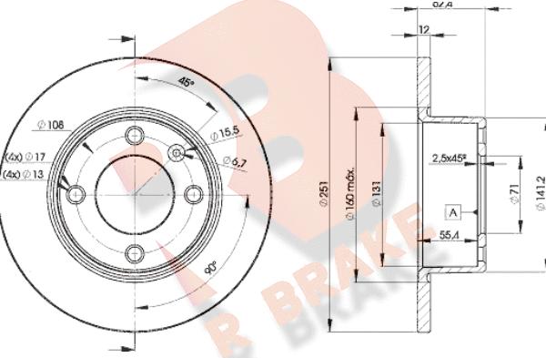 R Brake 78RBD27812 - Kočioni disk www.molydon.hr