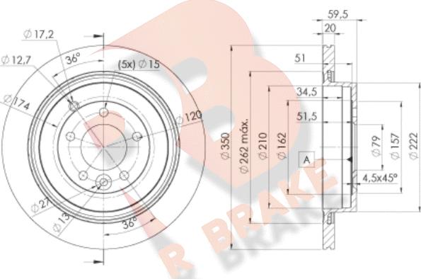 R Brake 78RBD27363 - Kočioni disk www.molydon.hr