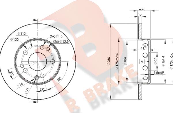 R Brake 78RBD27210 - Kočioni disk www.molydon.hr