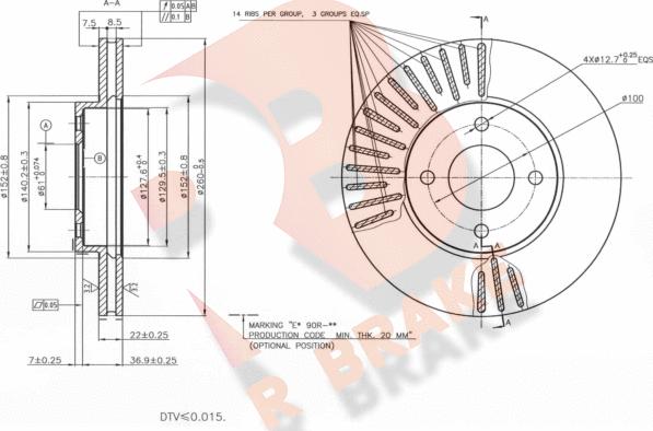 R Brake 78RBD27794 - Kočioni disk www.molydon.hr