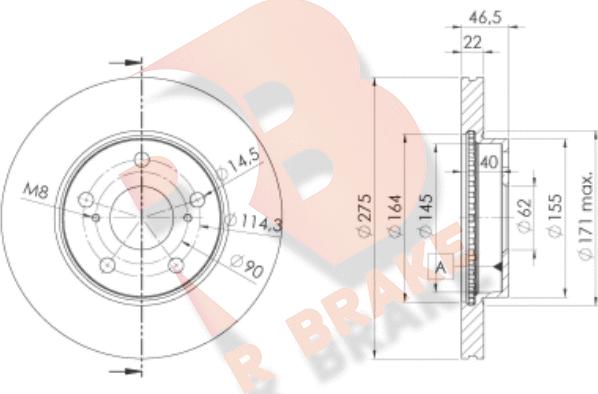 R Brake 78RBS22890 - Kočioni disk www.molydon.hr