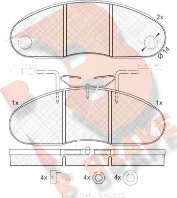 R Brake RB0994 - Komplet Pločica, disk-kočnica www.molydon.hr