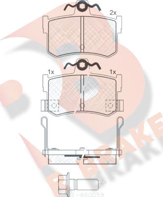 R Brake RB0995-701 - Komplet Pločica, disk-kočnica www.molydon.hr