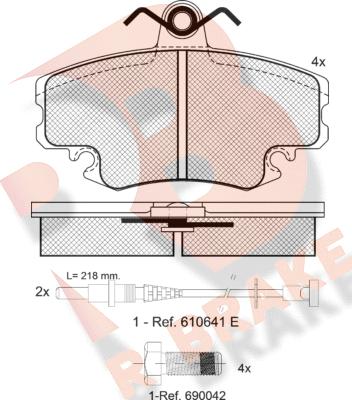 R Brake RB0993-700 - Komplet Pločica, disk-kočnica www.molydon.hr