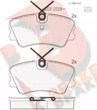 R Brake RB0944 - Komplet Pločica, disk-kočnica www.molydon.hr