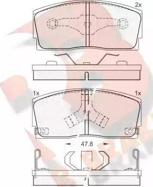 R Brake RB0951 - Komplet Pločica, disk-kočnica www.molydon.hr