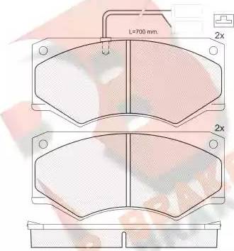 R Brake RB0964 - Komplet Pločica, disk-kočnica www.molydon.hr