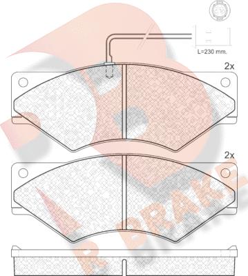 R Brake RB0965 - Komplet Pločica, disk-kočnica www.molydon.hr