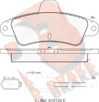 R Brake RB0919 - Komplet Pločica, disk-kočnica www.molydon.hr