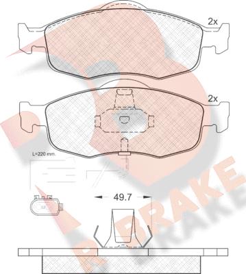 R Brake RB0917 - Komplet Pločica, disk-kočnica www.molydon.hr