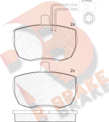 R Brake RB0935 - Komplet Pločica, disk-kočnica www.molydon.hr