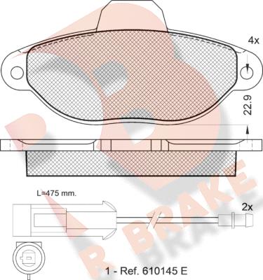 R Brake RB0924 - Komplet Pločica, disk-kočnica www.molydon.hr