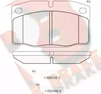 R Brake RB0454-073 - Komplet Pločica, disk-kočnica www.molydon.hr