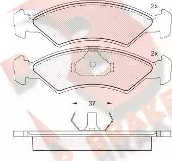 R Brake RB0451 - Komplet Pločica, disk-kočnica www.molydon.hr