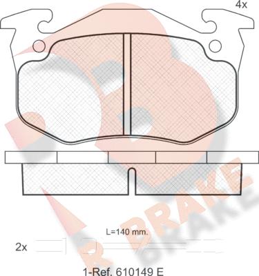 R Brake RB0457 - Komplet Pločica, disk-kočnica www.molydon.hr