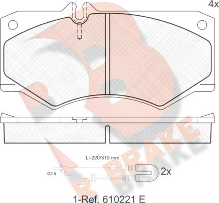 R Brake RB0405-113 - Komplet Pločica, disk-kočnica www.molydon.hr